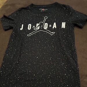 Jordan Black Tee with Colorful Accents youth small. 8 10 Nike